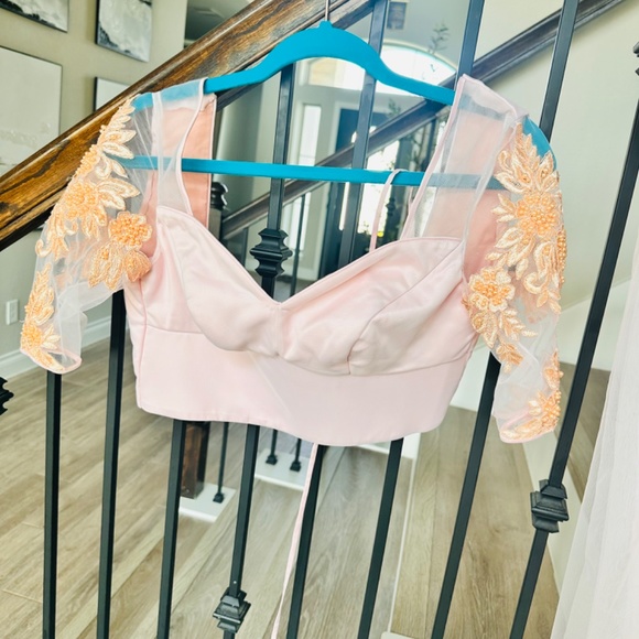 NEW Beautiful net reception saree  with saree jacket ( blouse) - Picture 16 of 16